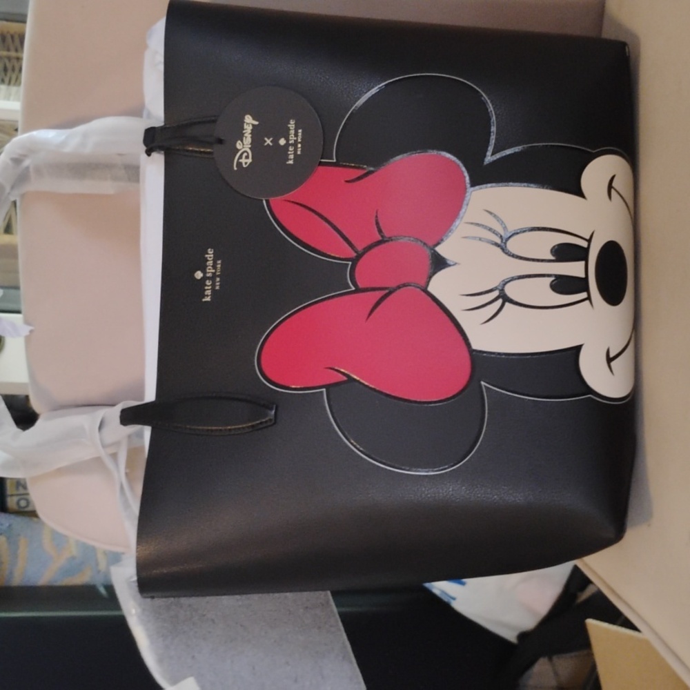 Kate Spade Black and Red Minnie Mouse Tote - Picture 6 of 10